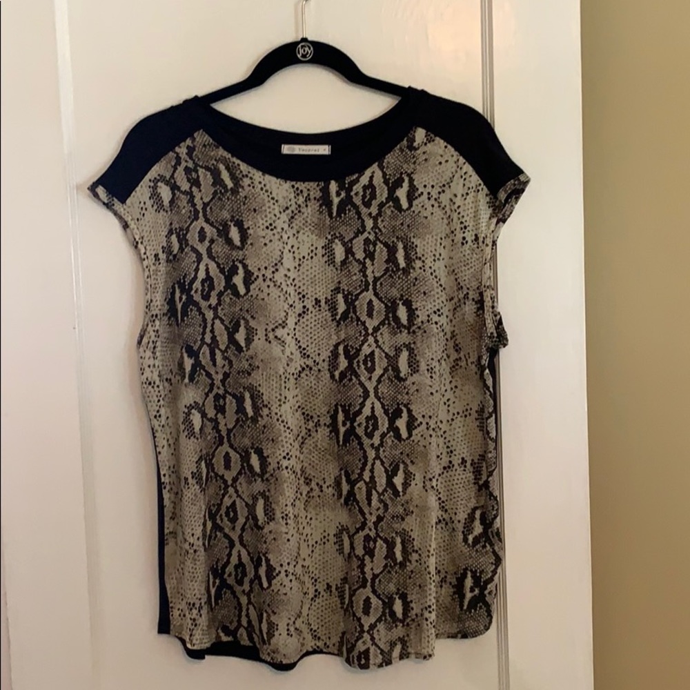 snake skin dressy blouse